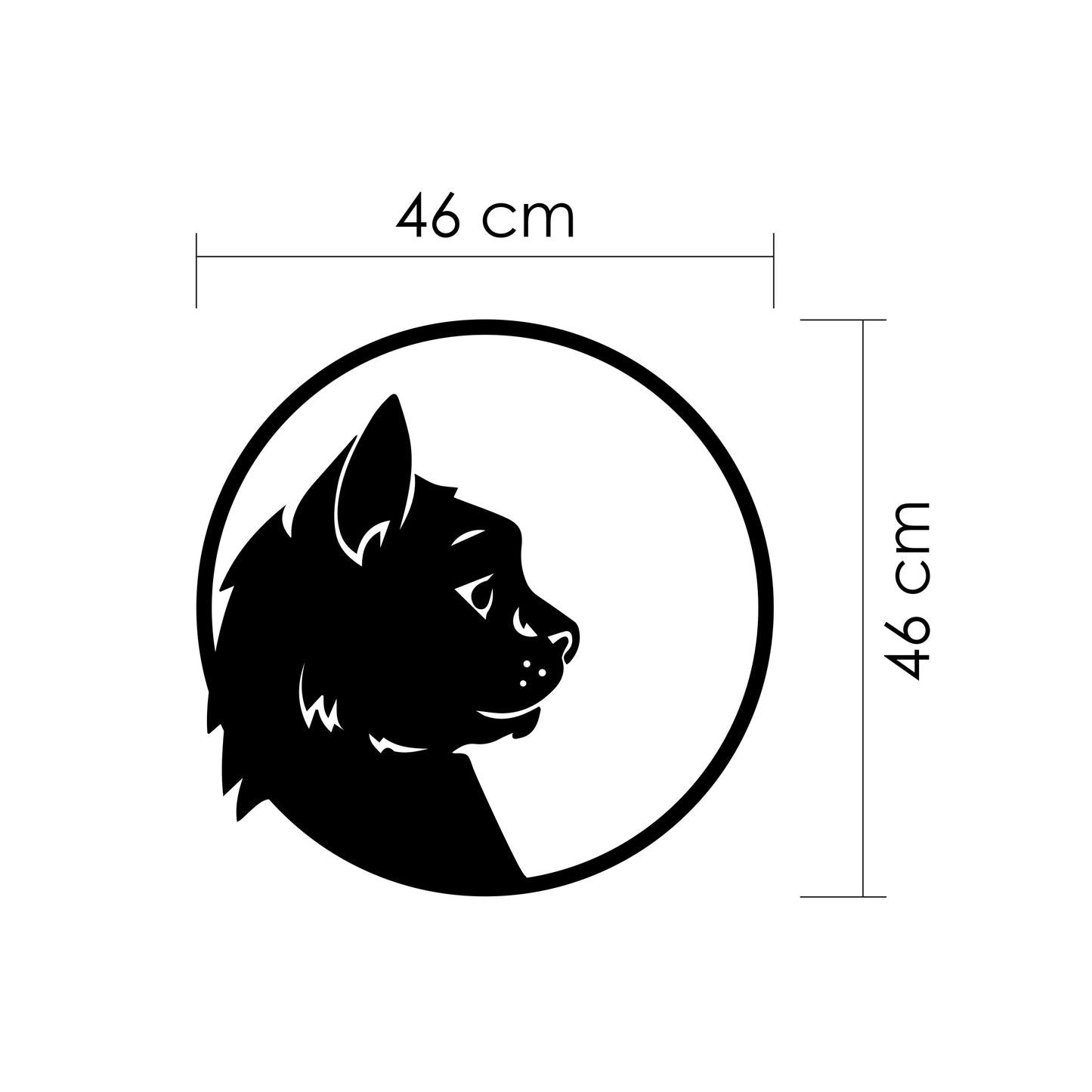 Mourah Metal Wall Art No:24 Cat Profile- 2 Years Warranty