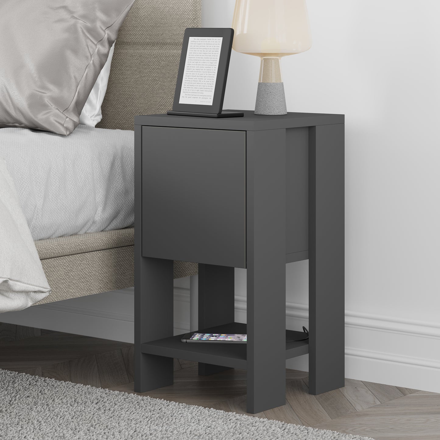 Mourah Ema Nightstand - 2 Years Warranty