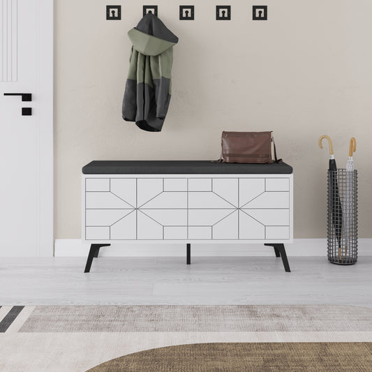 Mourah Dune Bench & Shoe Cabinet - 8 Pairs - 2 Years Warranty
