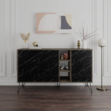 Dark Brown/Matt Black Marble