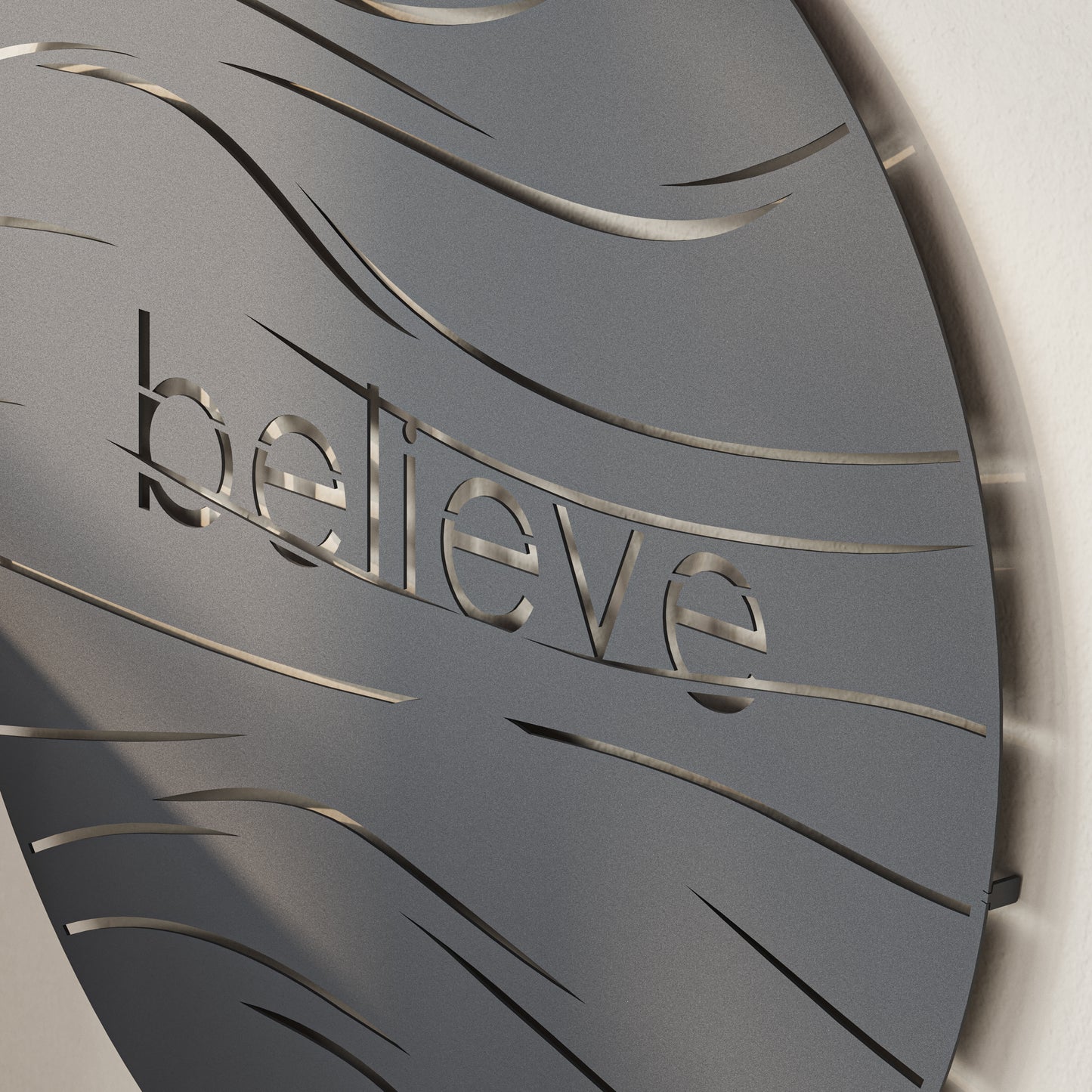 Mourah Metal Wall Art Believe - 2 Years Warranty