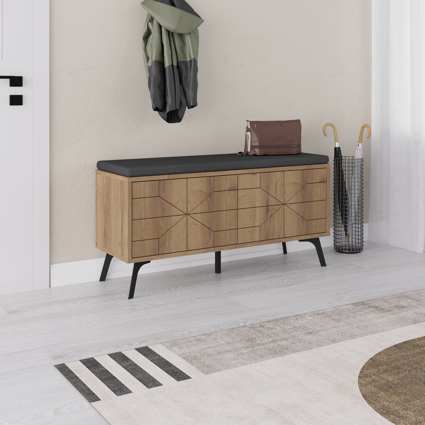 Mourah Dune Bench & Shoe Cabinet - 8 Pairs - 2 Years Warranty