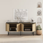 Joji Console Silky Black/ Oak