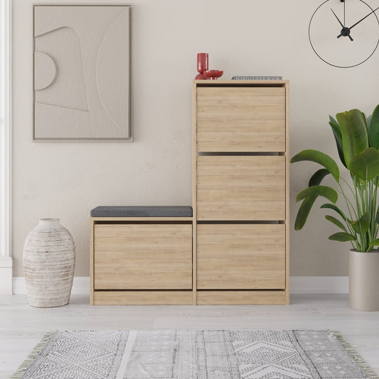 Mourah Dude Bench & Shoe Cabinet - 16 Pairs - 2 Years Warranty
