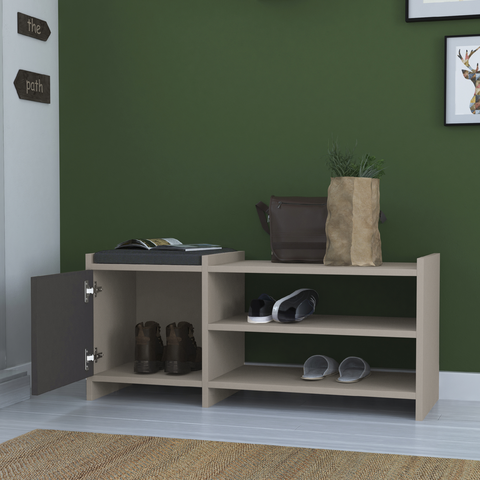 Mourah Sunno Bench & Shoe Cabinet - 8 Pairs - 2 Years Warranty