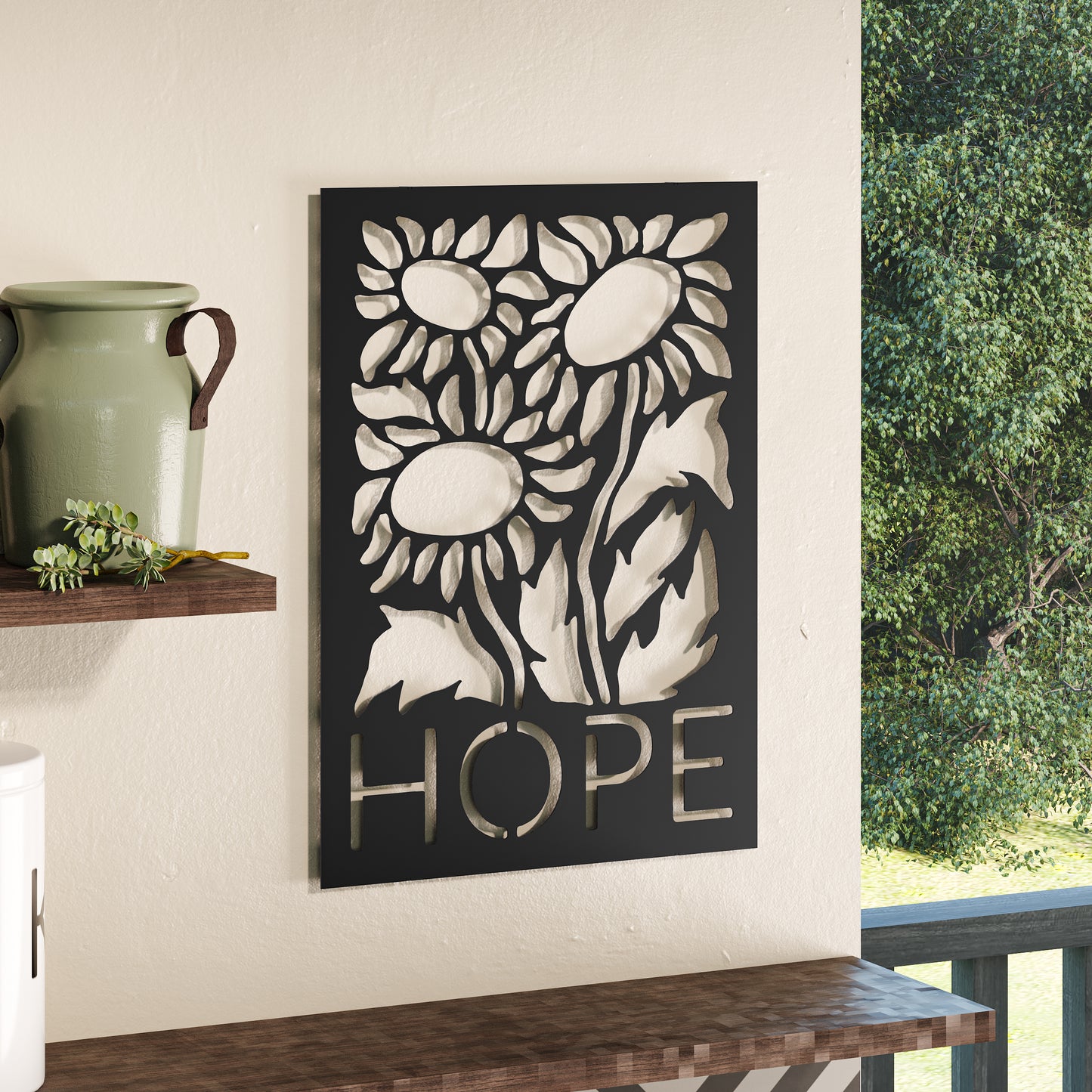 Mourah Metal Wall Art Hope - 2 Years Warranty