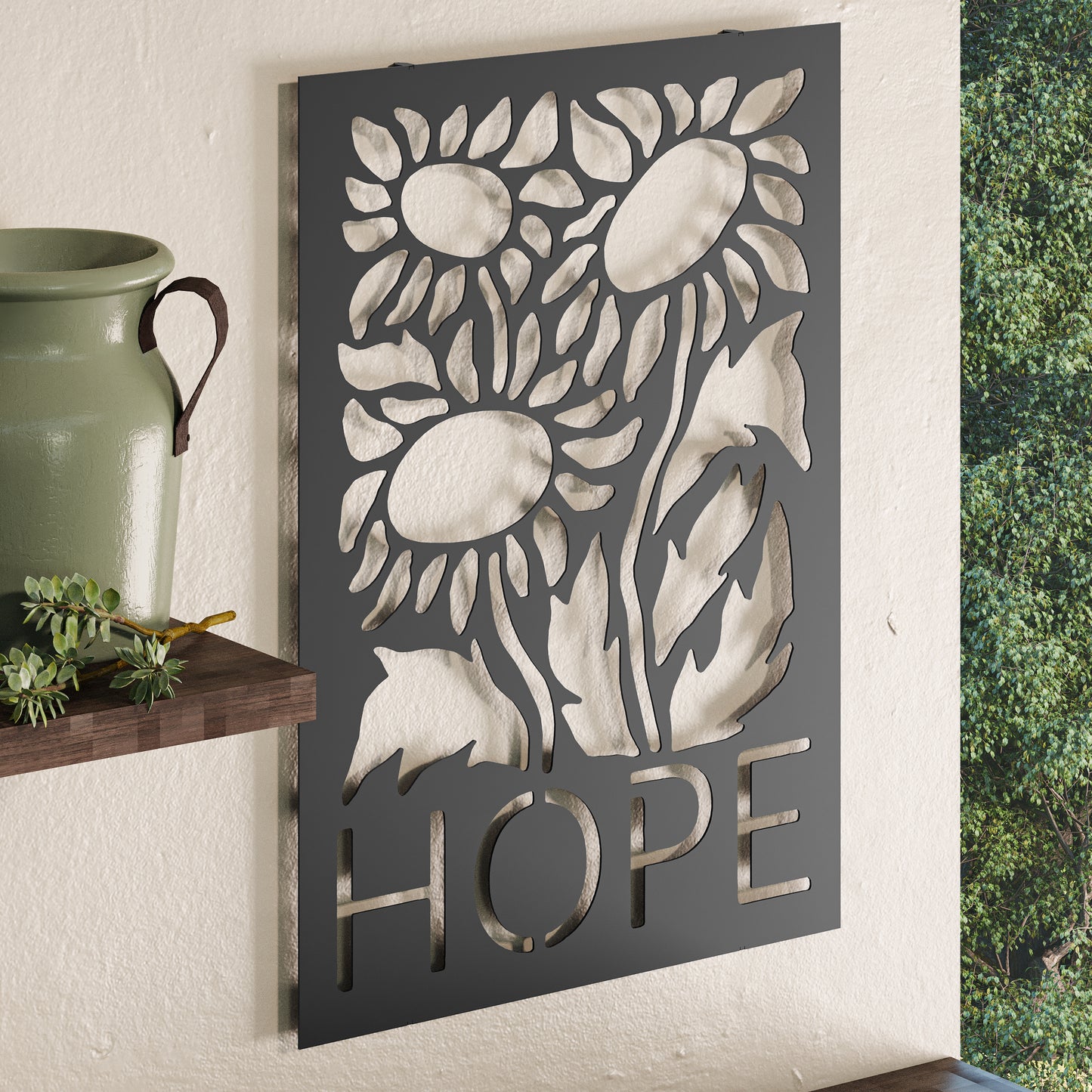 Mourah Metal Wall Art Hope - 2 Years Warranty