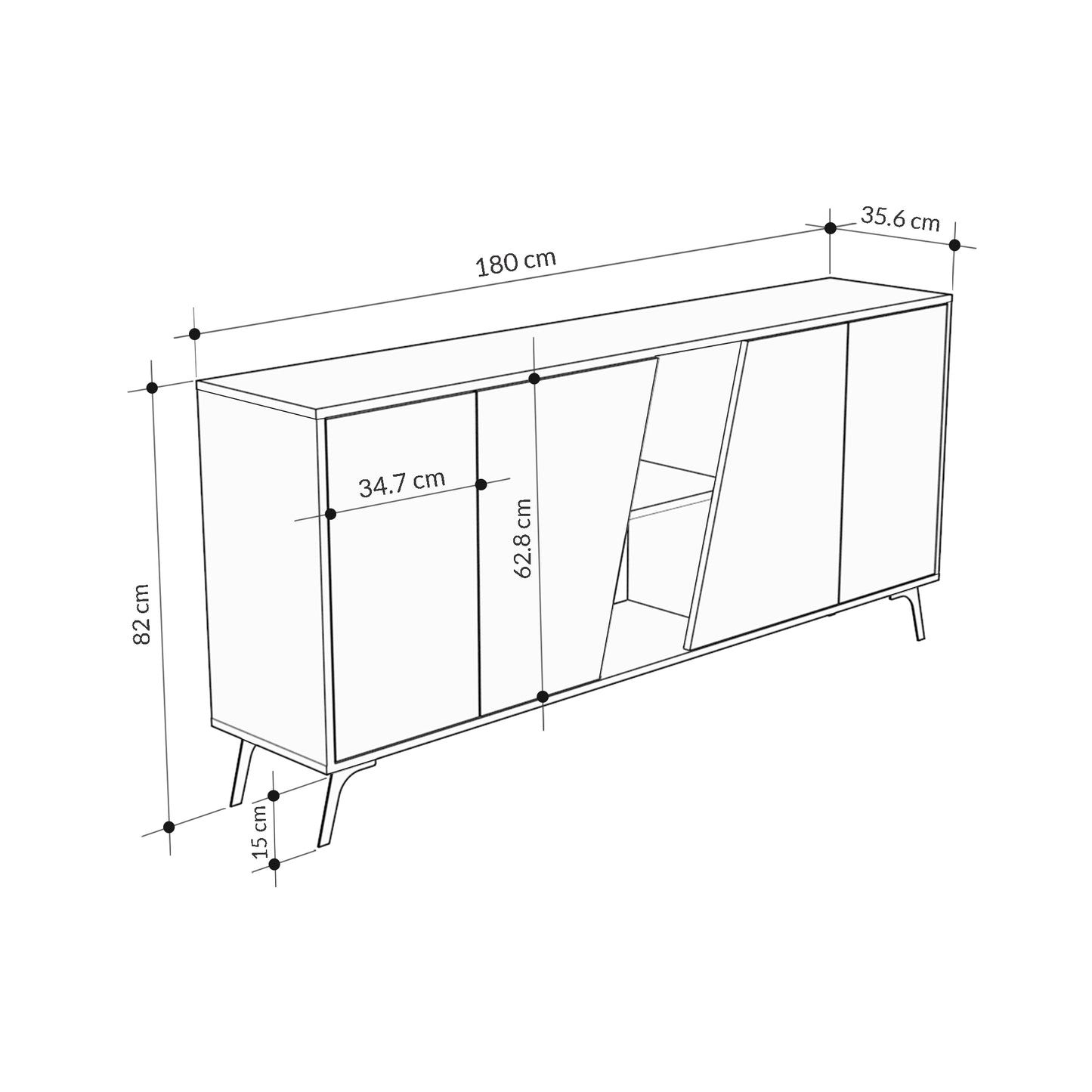 Mourah Fiona Console 180 Cm - 2 Years Warranty