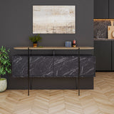 Matt Black Marble/Brown