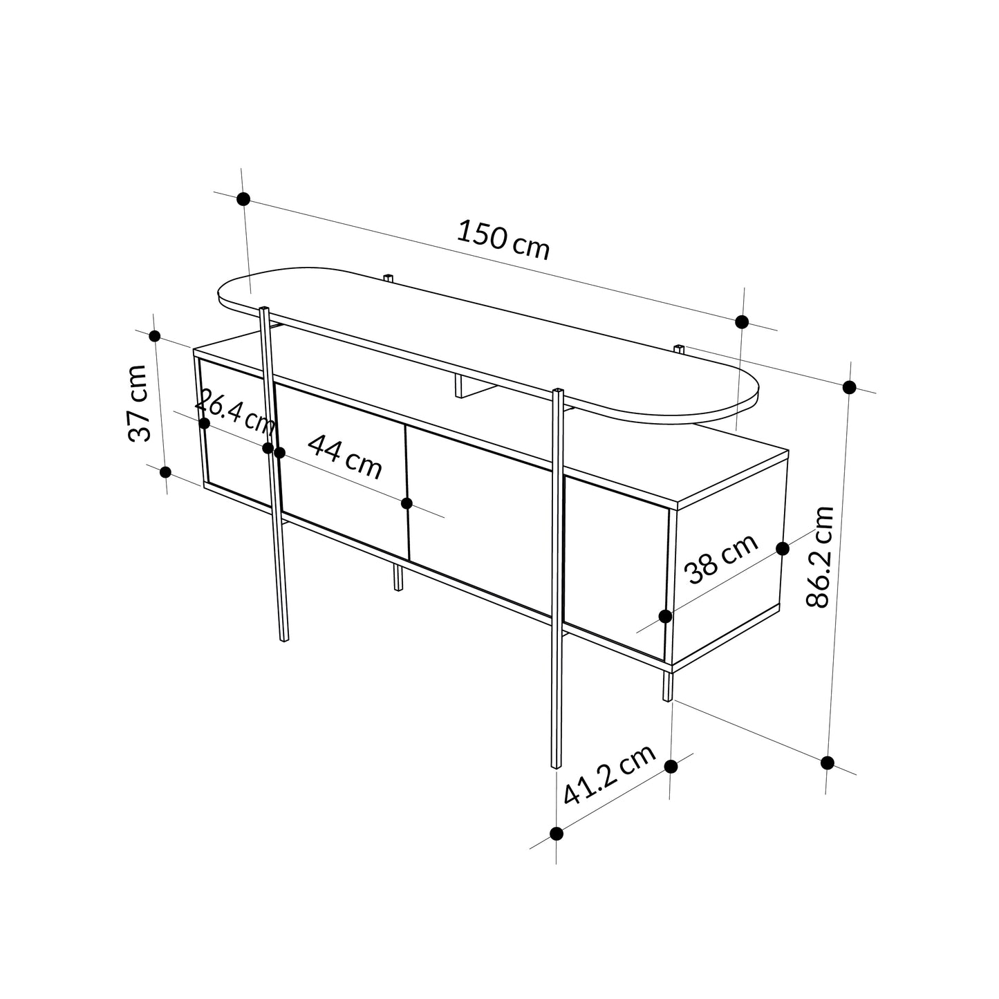 Mourah Hanley Console - 2 Years Warranty