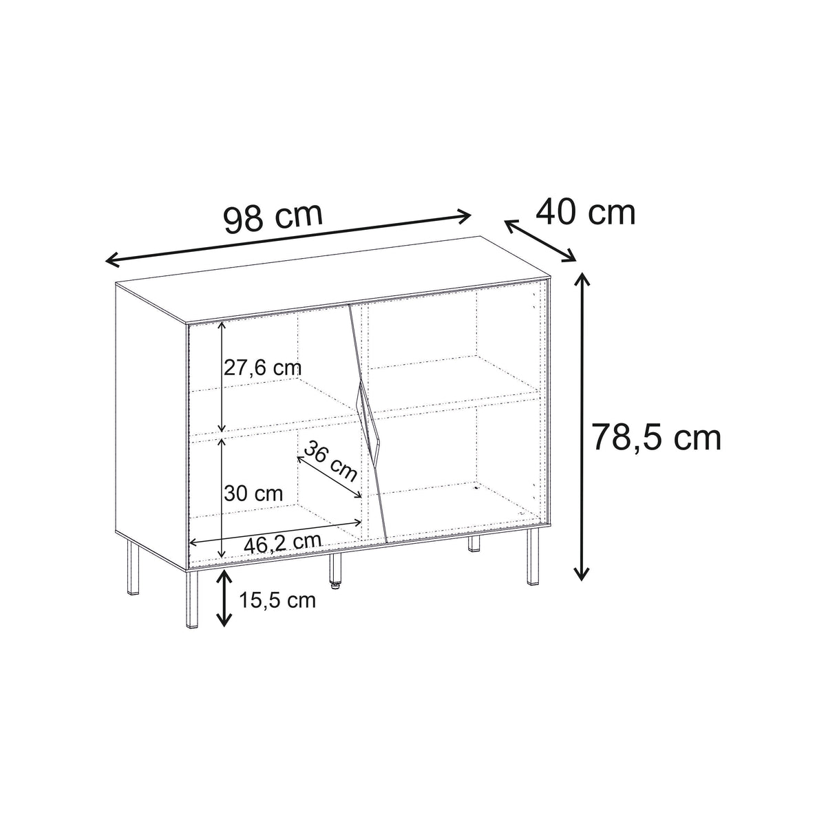 Diamond Console 2 Doors