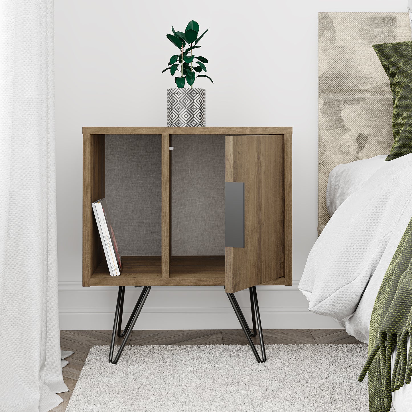 Mourah Glynn Nightstand- 2 Years Warranty