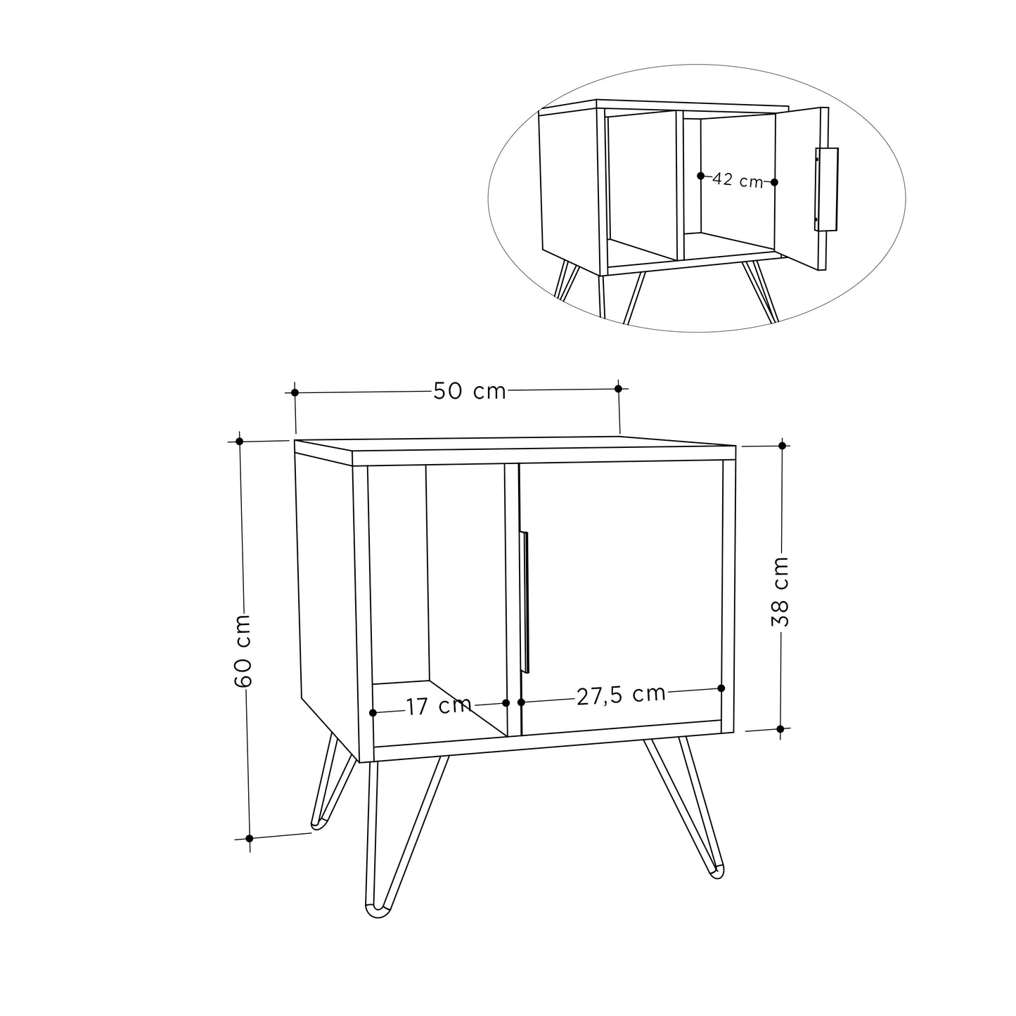 Mourah Glynn Nightstand- 2 Years Warranty