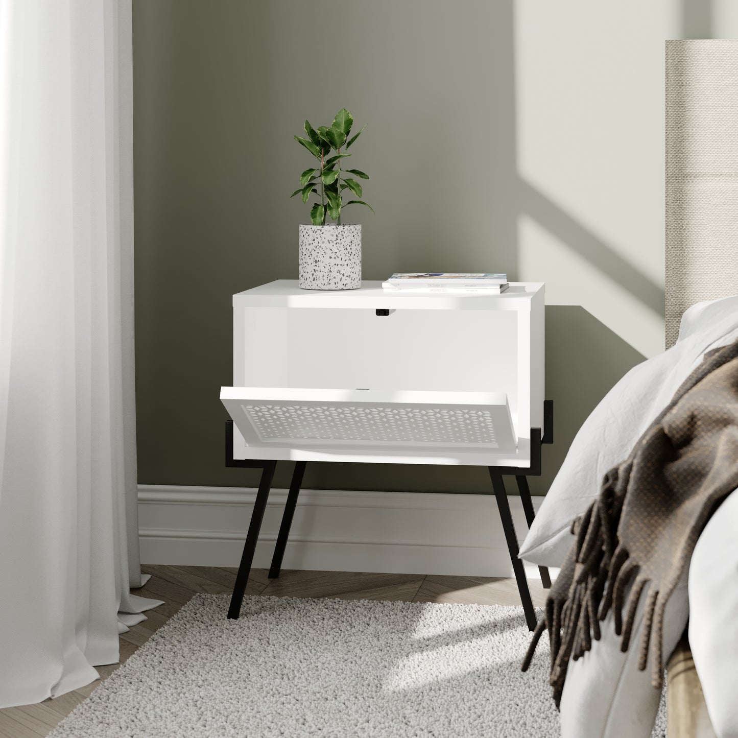 Mourah Naive Nightstand - 2 Years Warranty