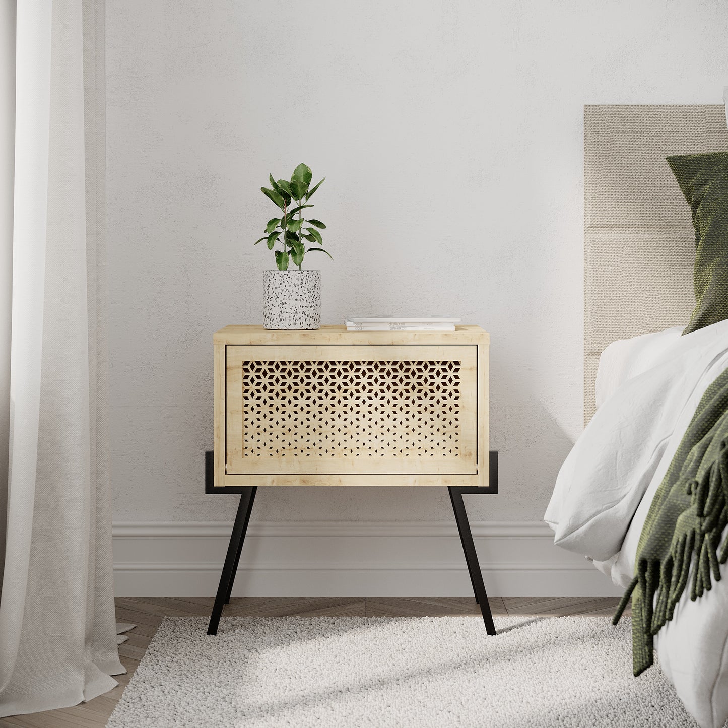 Mourah Naive Nightstand - 2 Years Warranty