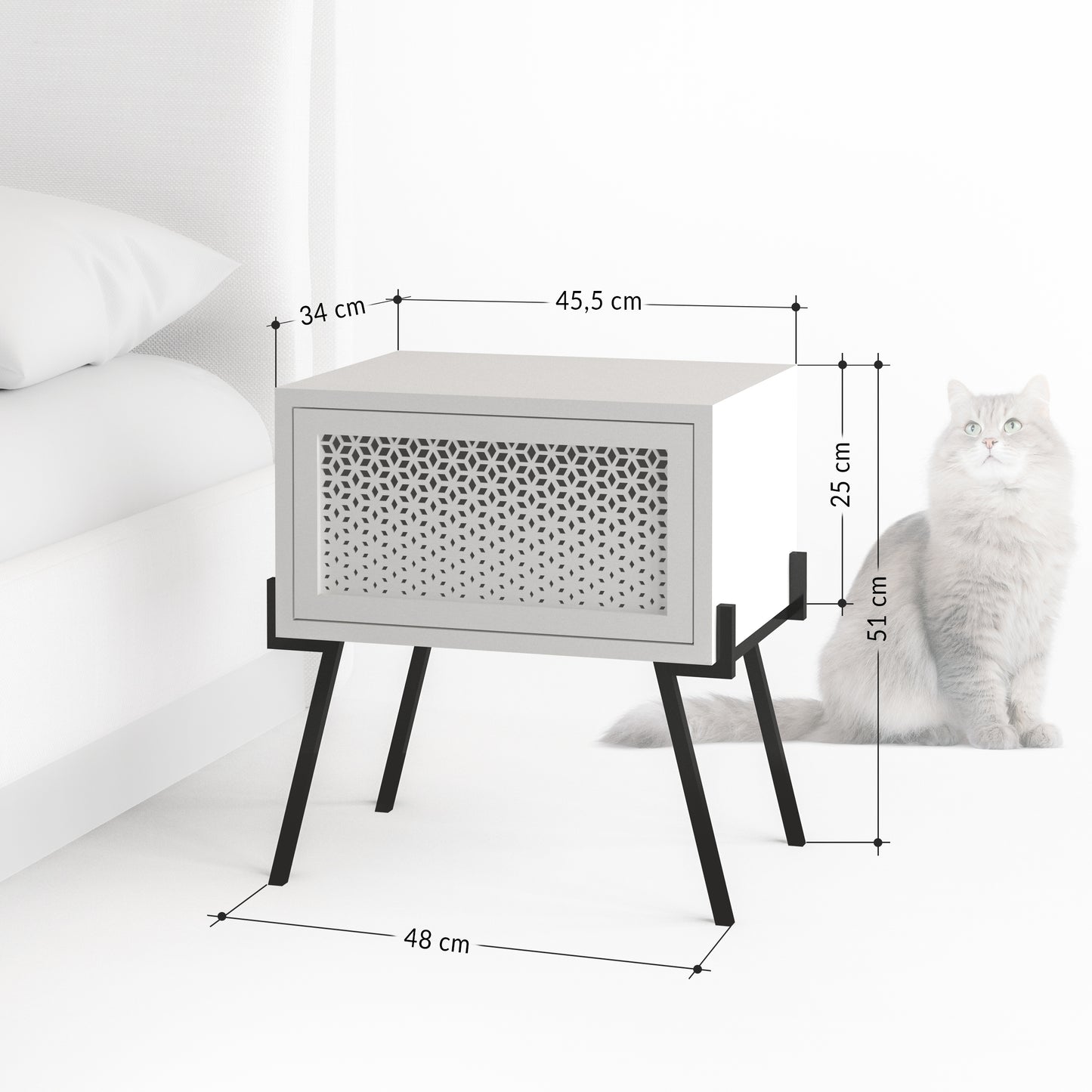 Mourah Naive Nightstand - 2 Years Warranty