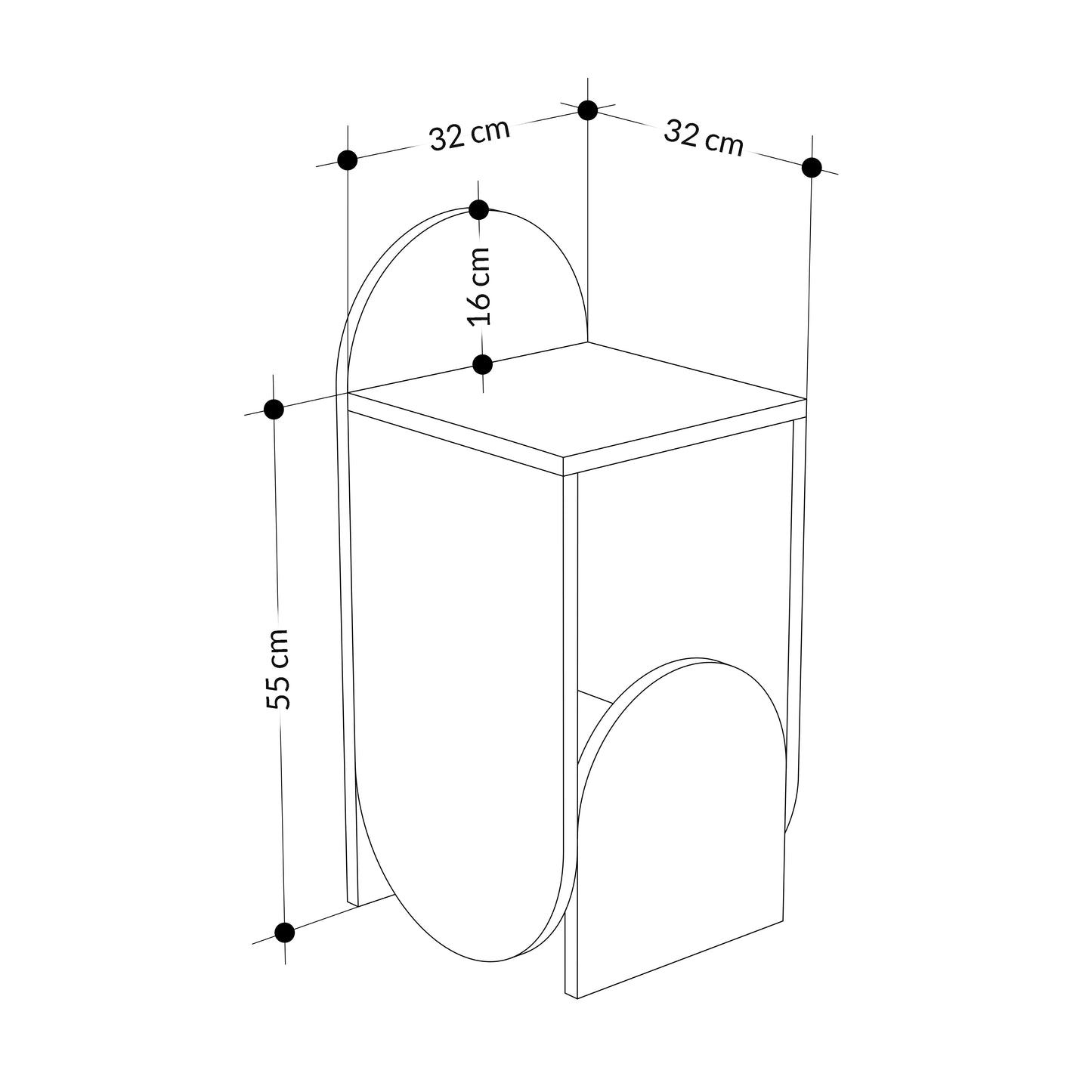 Mourah Nun Nightstand - 2 Years Warranty