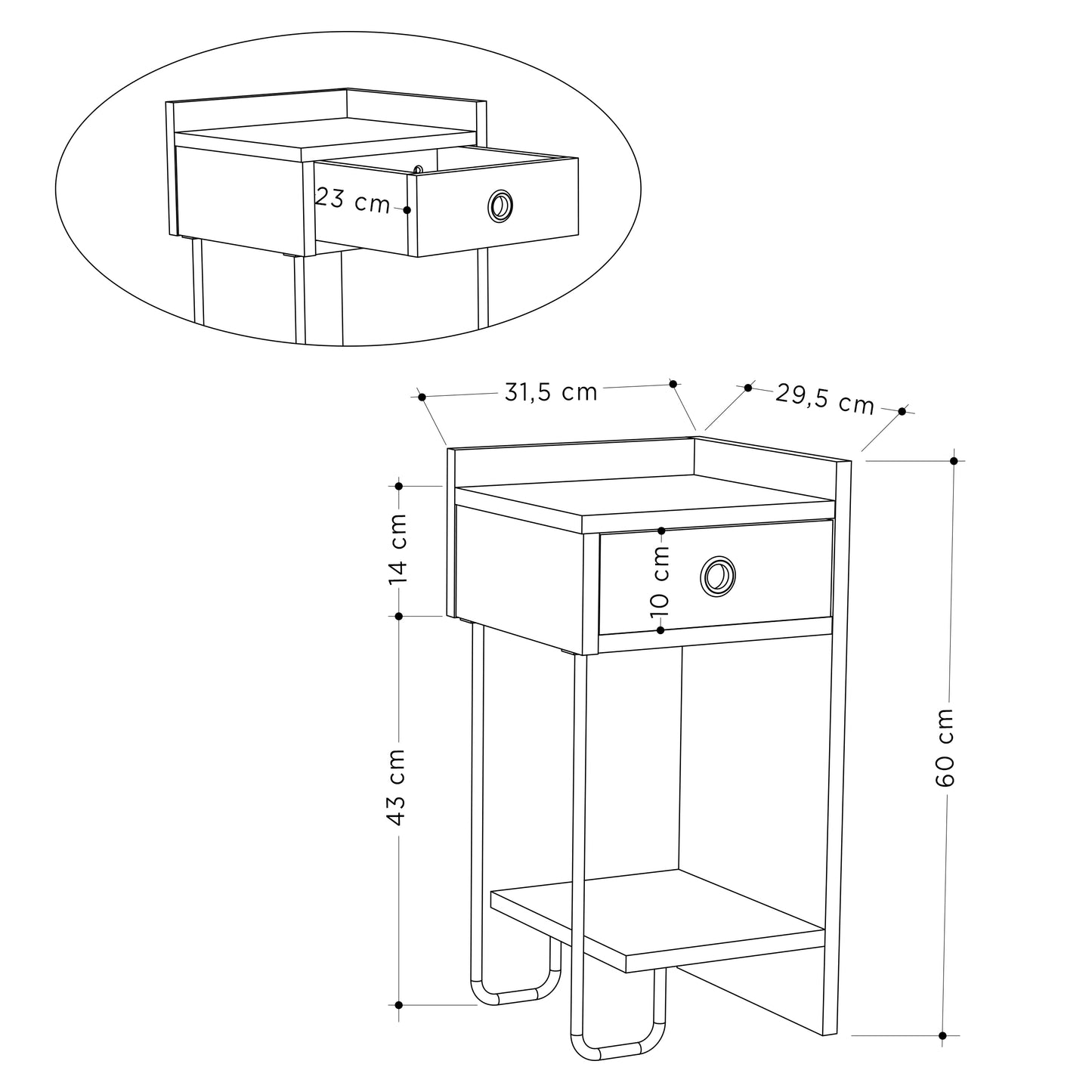 Mourah Sirius Nightstand Right Module - 2 Years Warranty