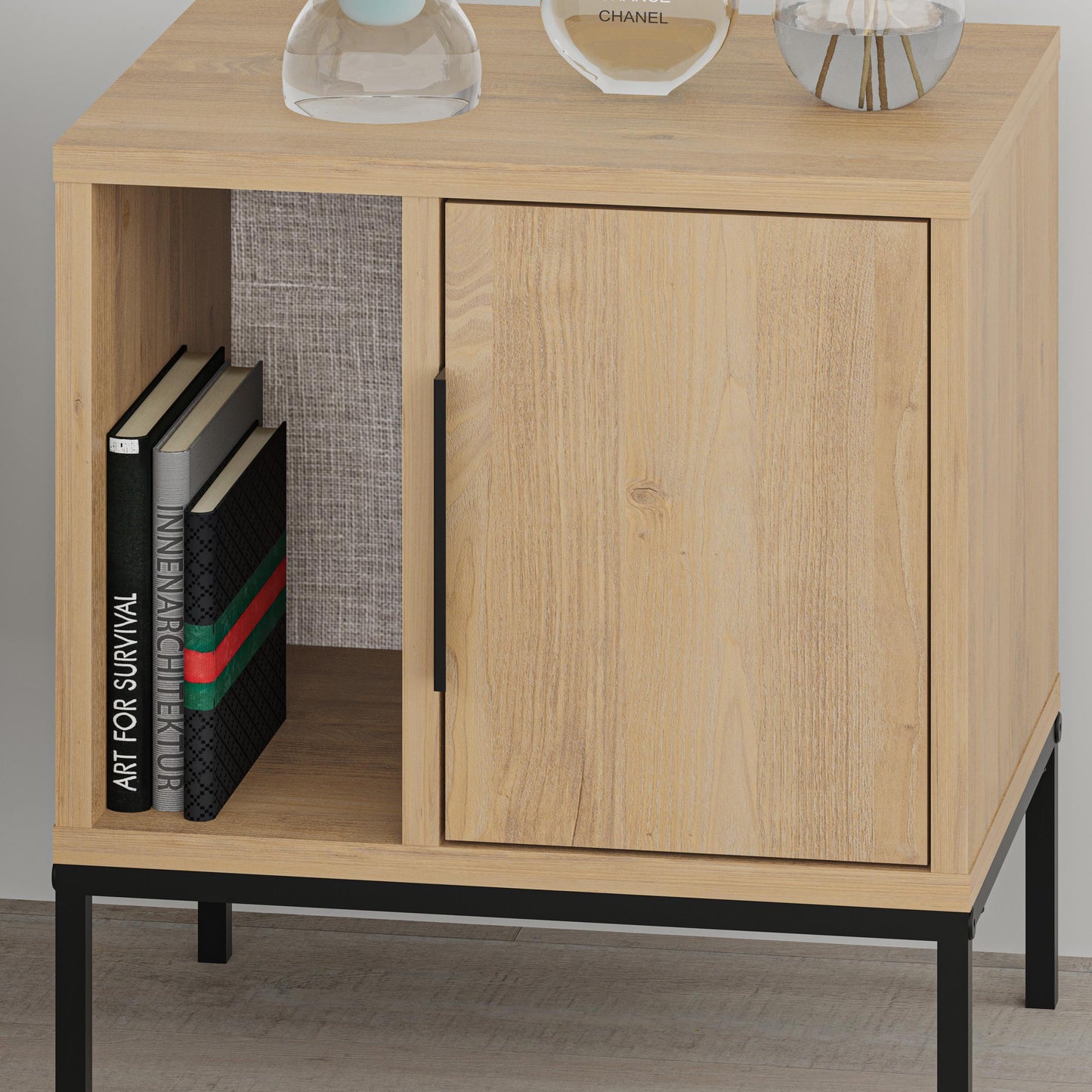 Mourah Glynn Nightstand With U Leg - 2 Years Warranty