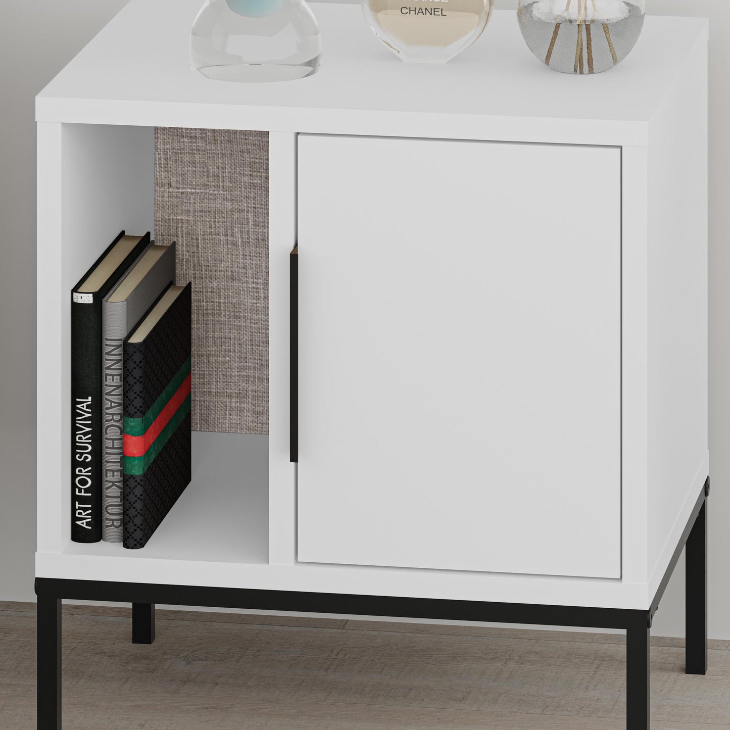 Mourah Glynn Nightstand With U Leg - 2 Years Warranty