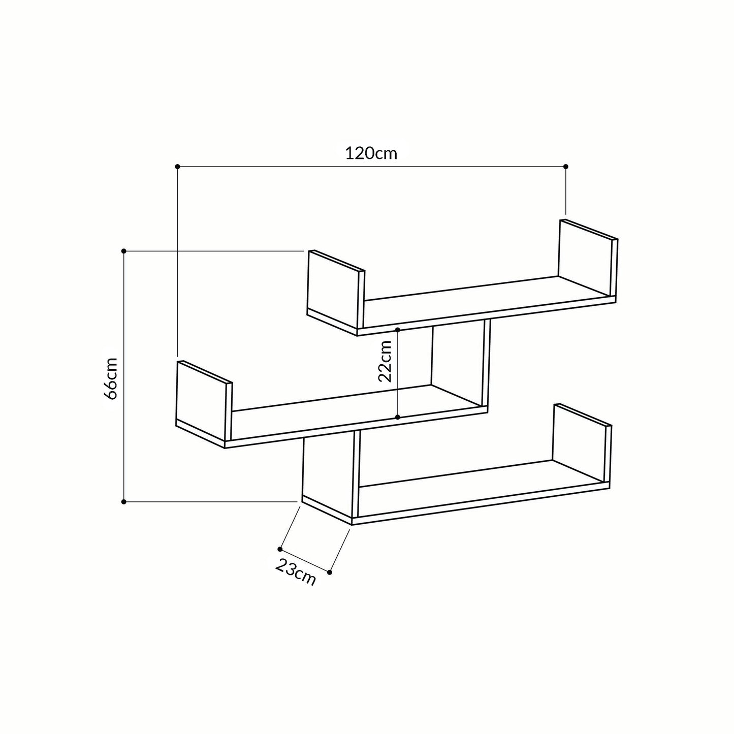 Mourah Tibet Wall Shelf - 2 Years Warranty
