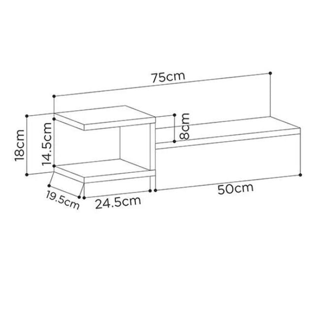 Mourah Fork Wall Shelf Set Of 2 - 2 Years Warranty