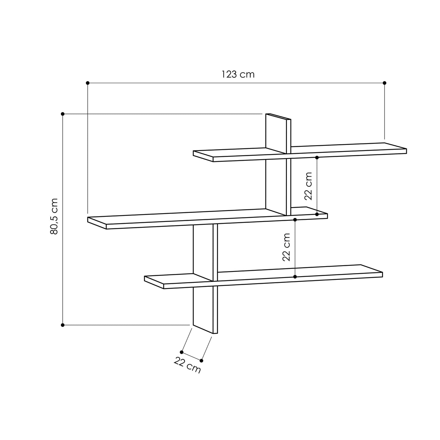 Mourah Leo Wall Shelf - 2 Years Warranty