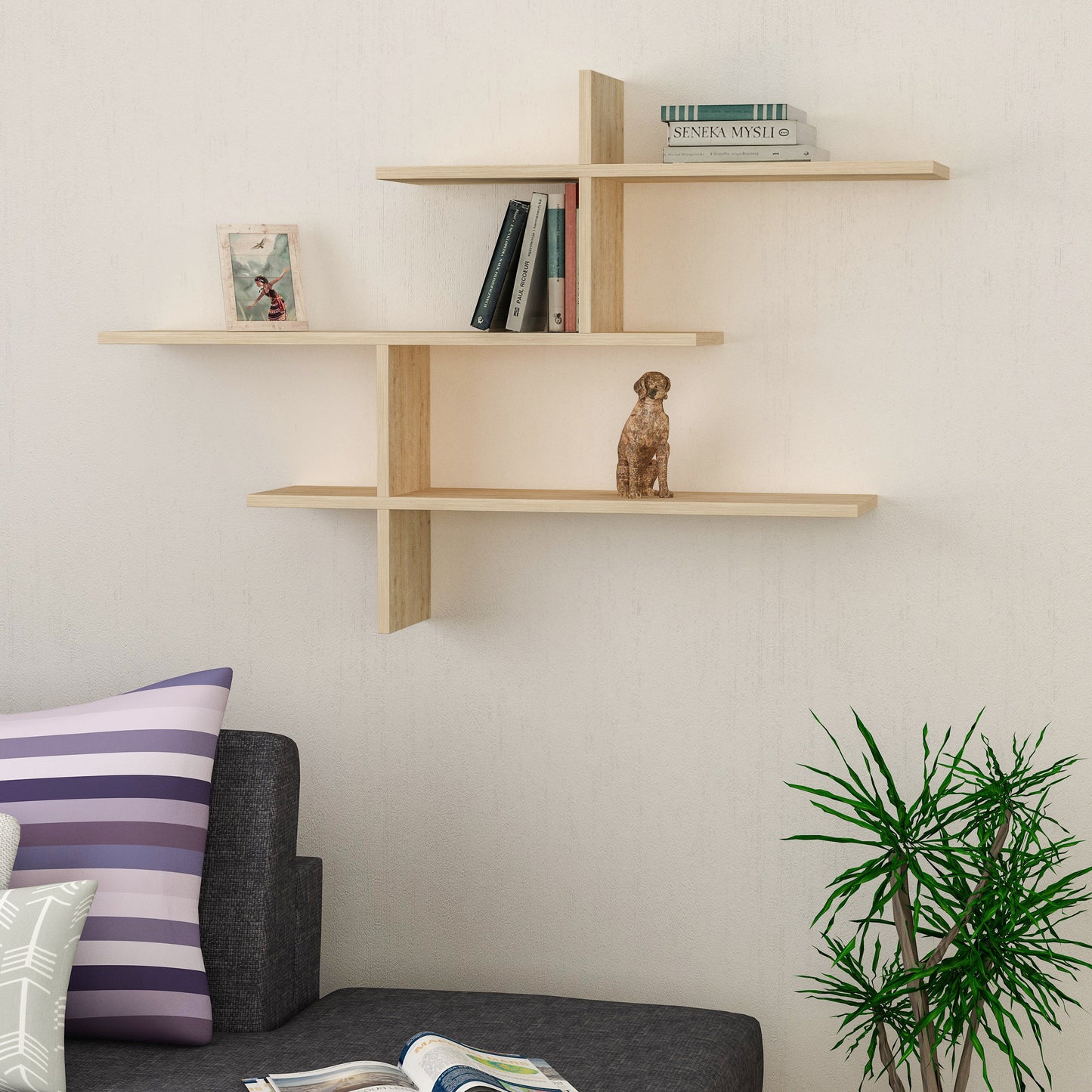Mourah Leo Wall Shelf - 2 Years Warranty