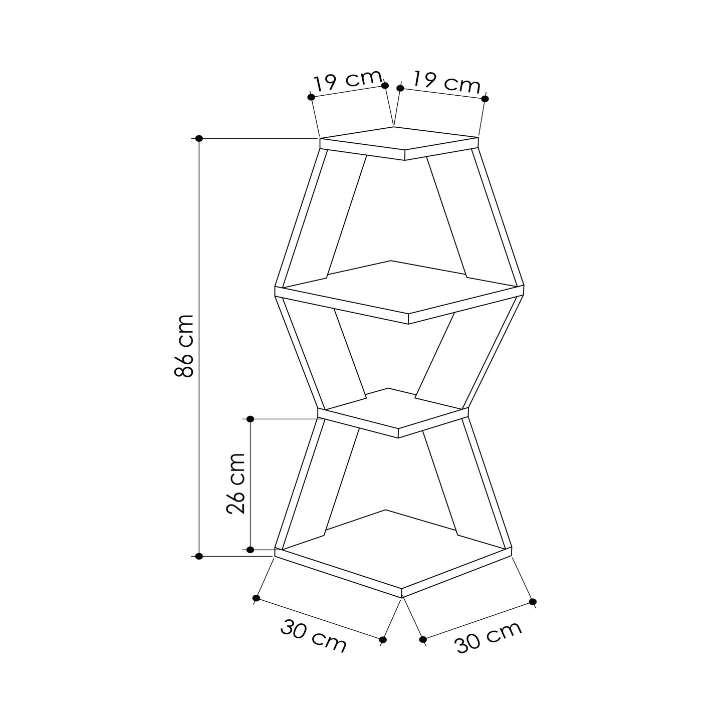 Mourah Sablor Corner Shelf - 2 Years Warranty