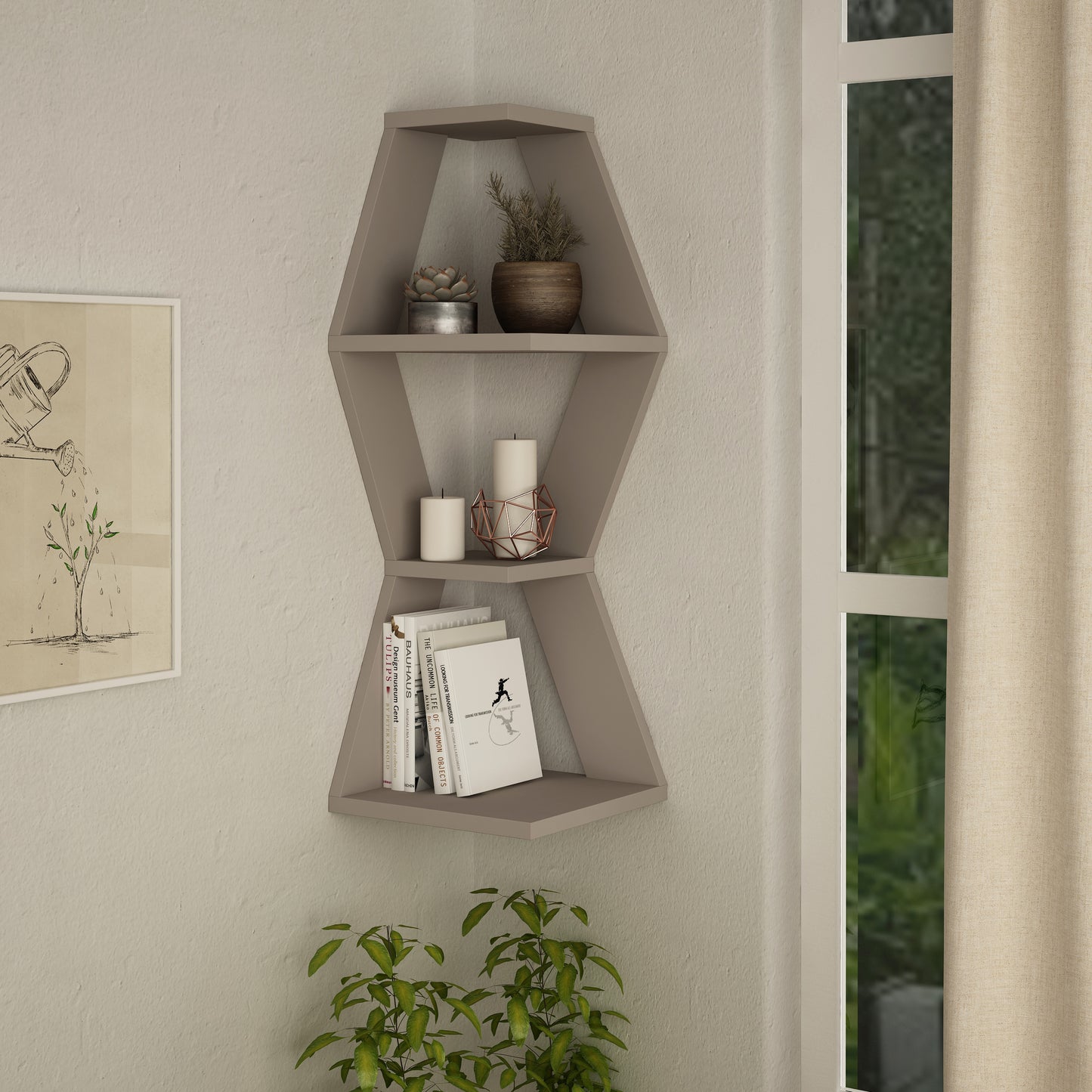 Mourah Sablor Corner Shelf - 2 Years Warranty