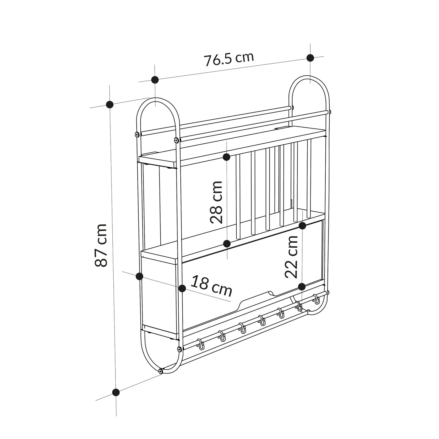 Mourah Holi Kitchen Shelf  - 2 Years Warranty