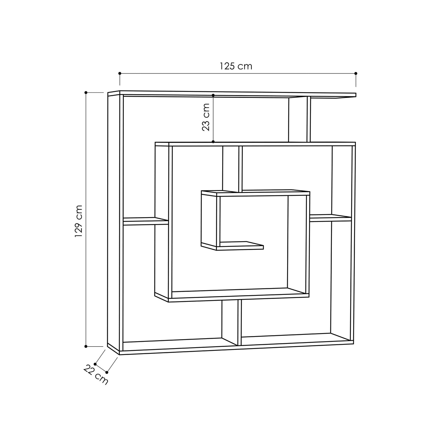 Mourah Labirent Bookcase - 2 Years Warranty