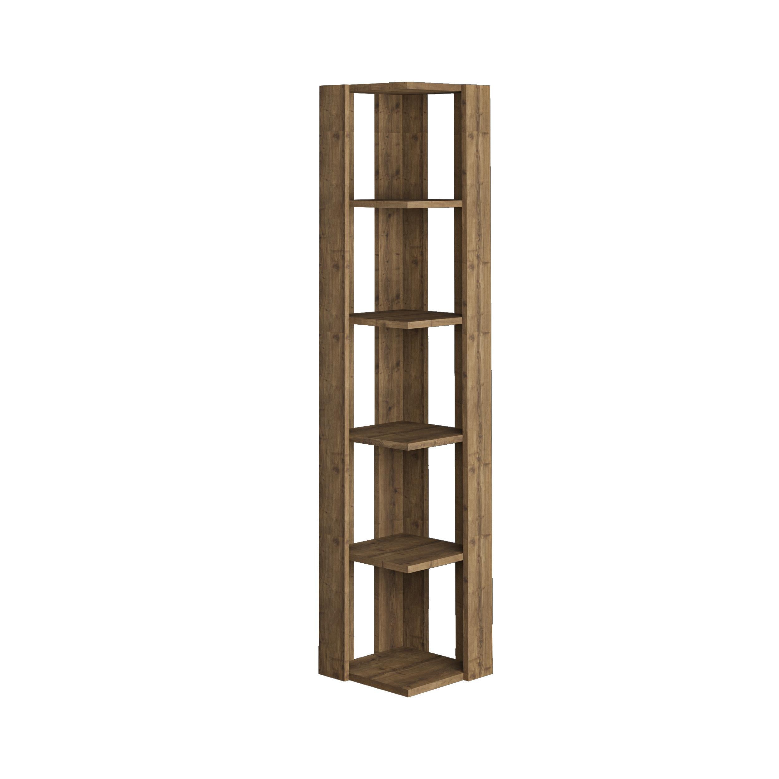 Mourah Nati Corner Bookcase - 2 Years Warranty