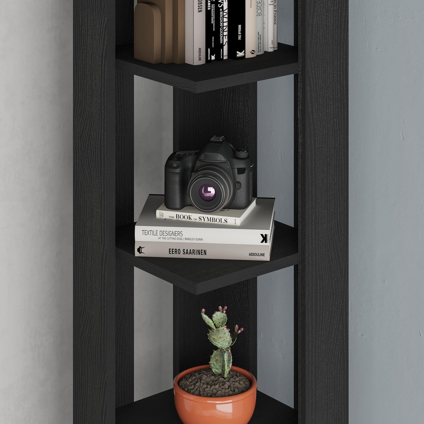 Mourah Nati Corner Bookcase - 2 Years Warranty