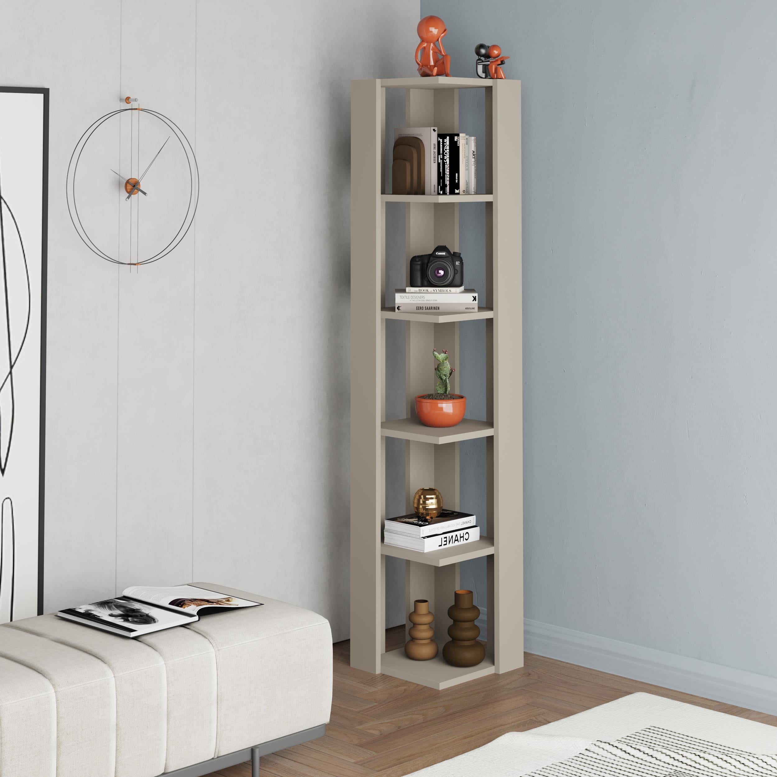 Mourah Nati Corner Bookcase - 2 Years Warranty