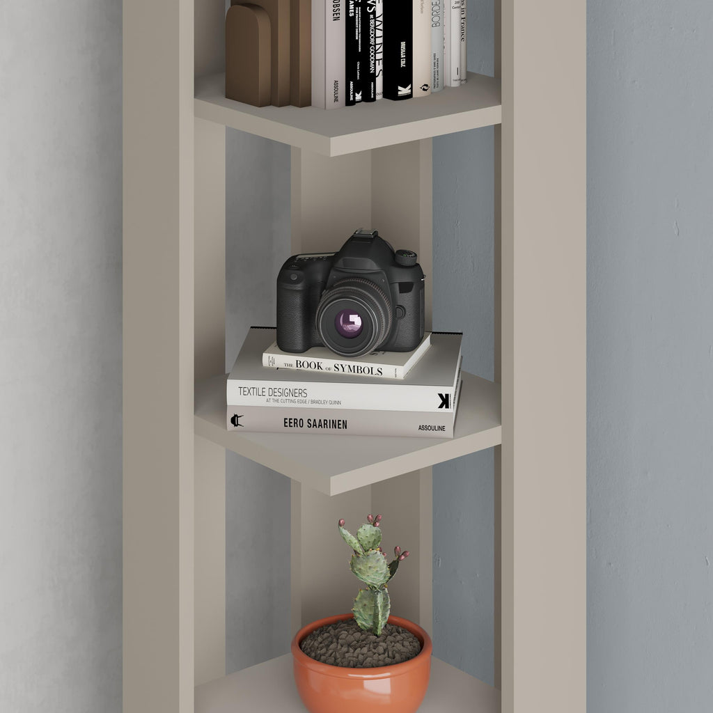 Mourah Nati Corner Bookcase - 2 Years Warranty