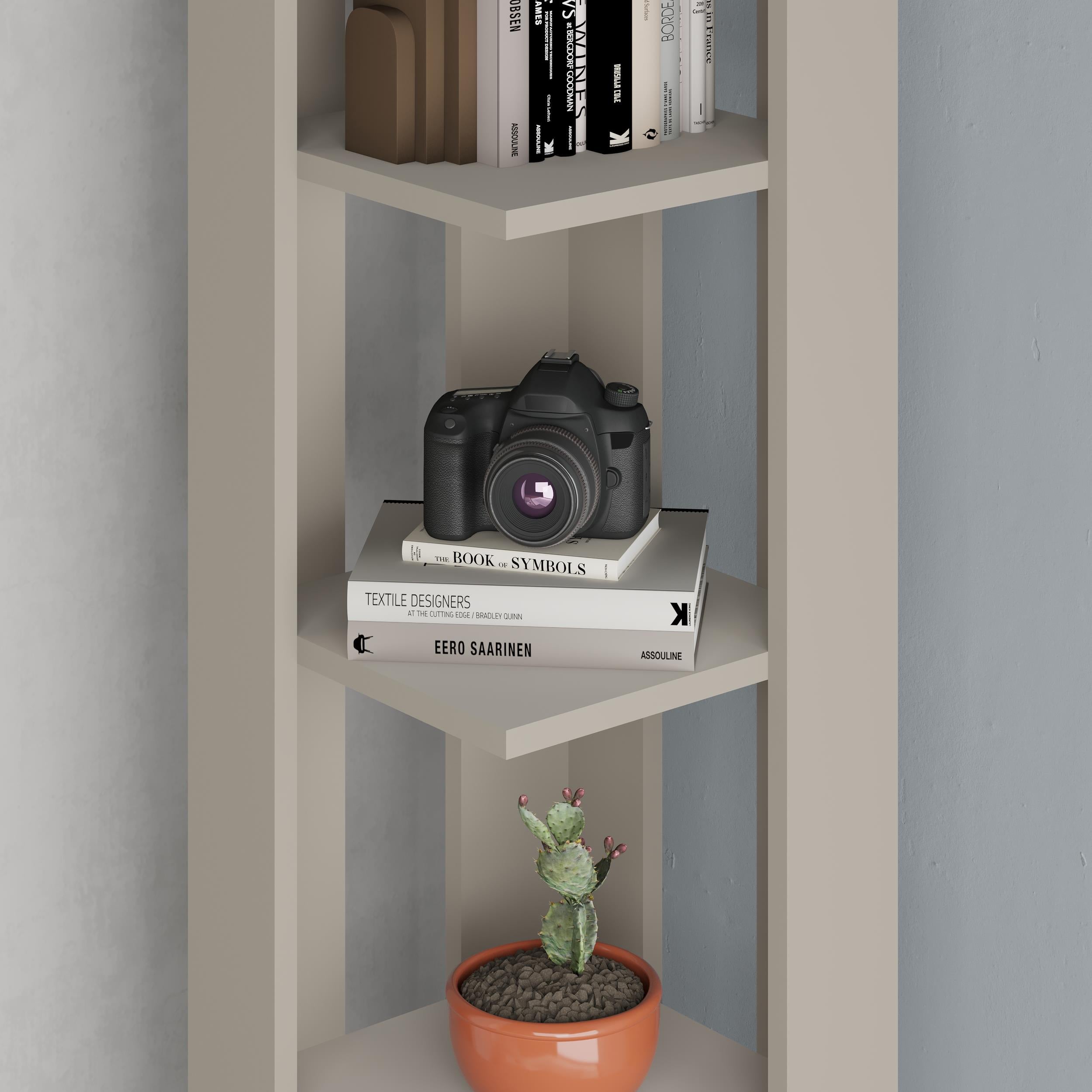 Mourah Nati Corner Bookcase - 2 Years Warranty