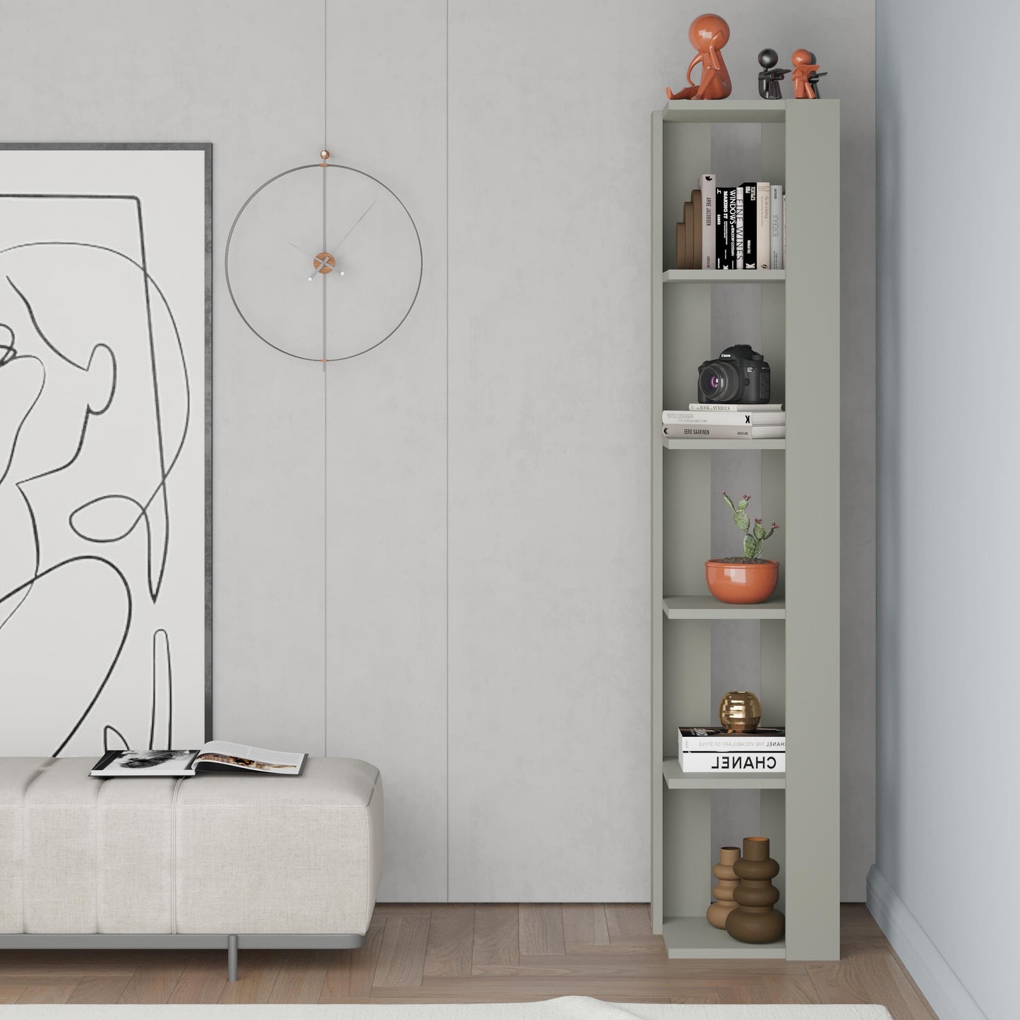 Mourah Nati Corner Bookcase - 2 Years Warranty