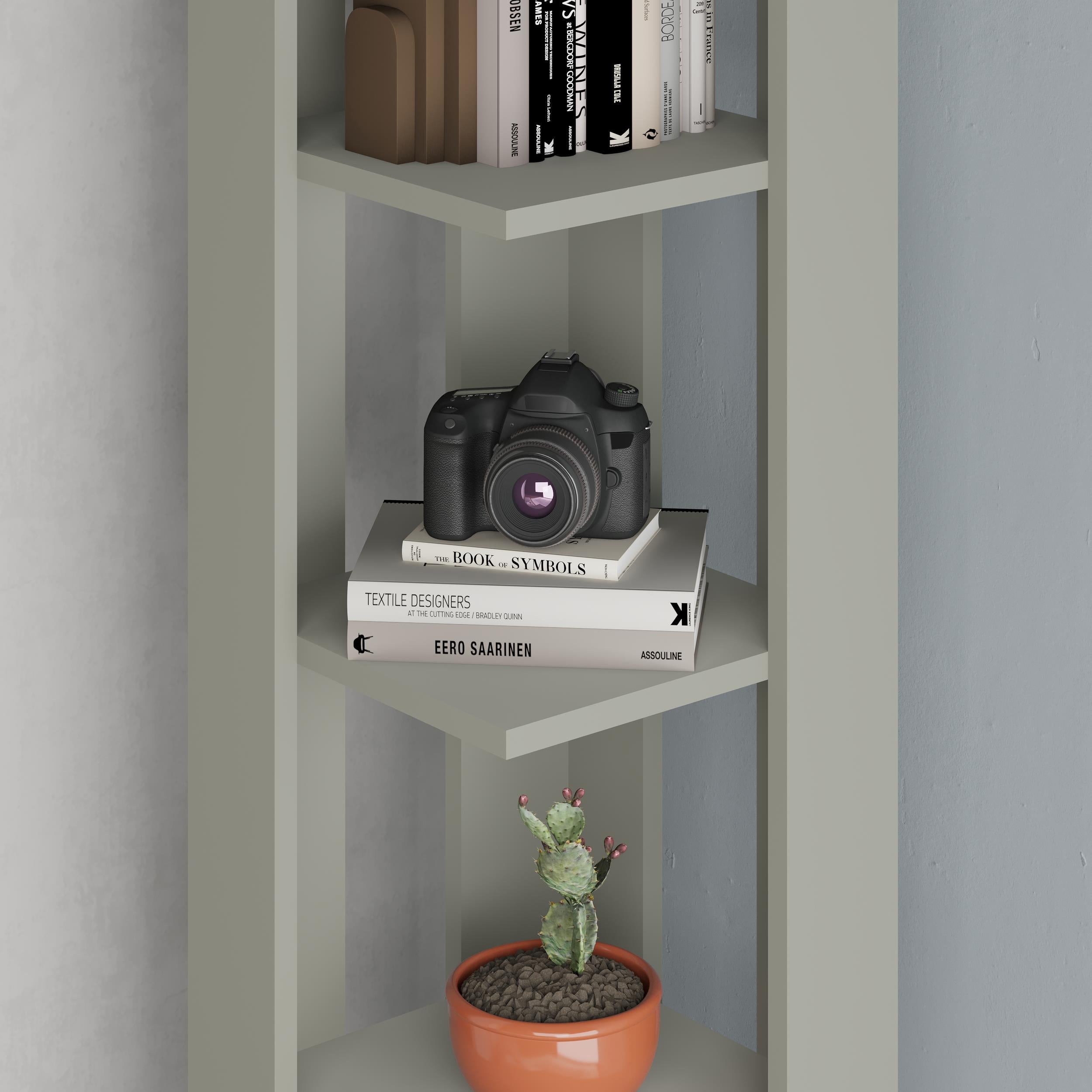 Mourah Nati Corner Bookcase - 2 Years Warranty