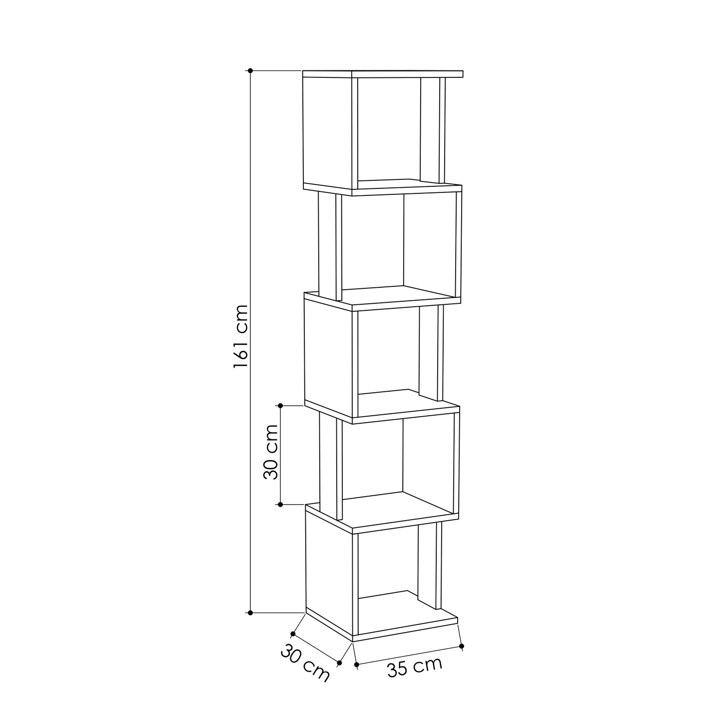 Mourah Piri Bookcase - 2 Years Warranty