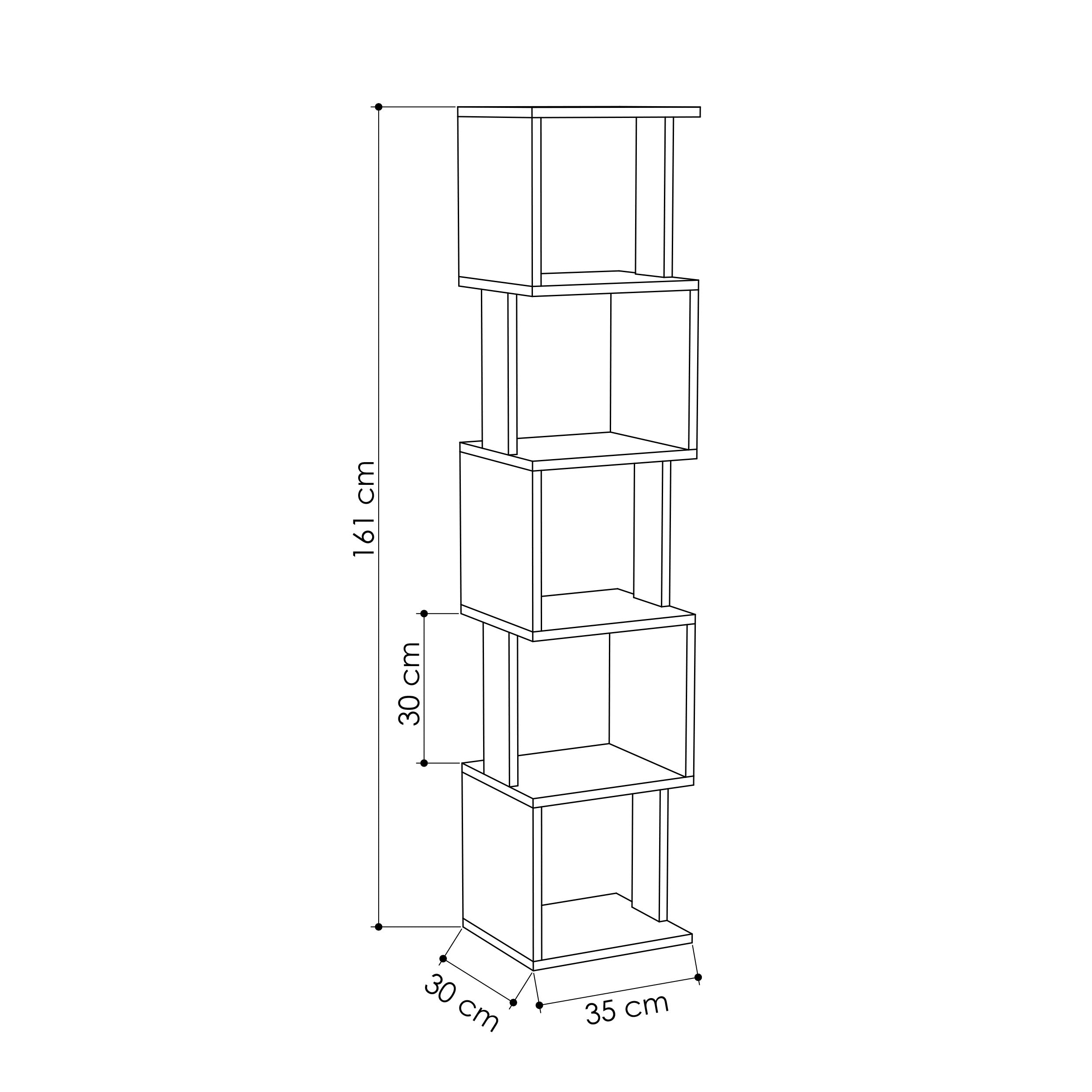 Mourah Piri Bookcase - 2 Years Warranty