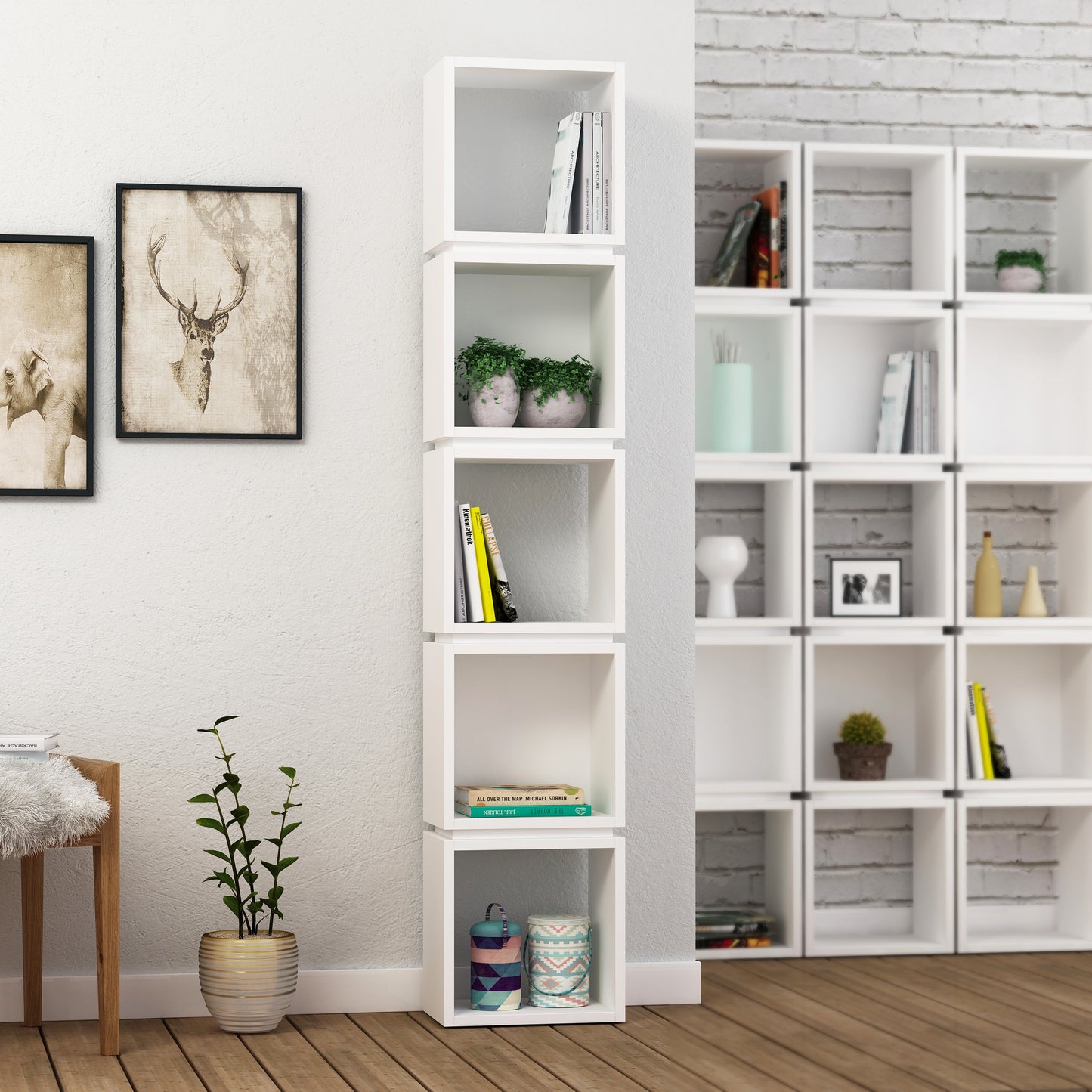 Mourah Multi Corner Bookcase - 2 Years Warranty