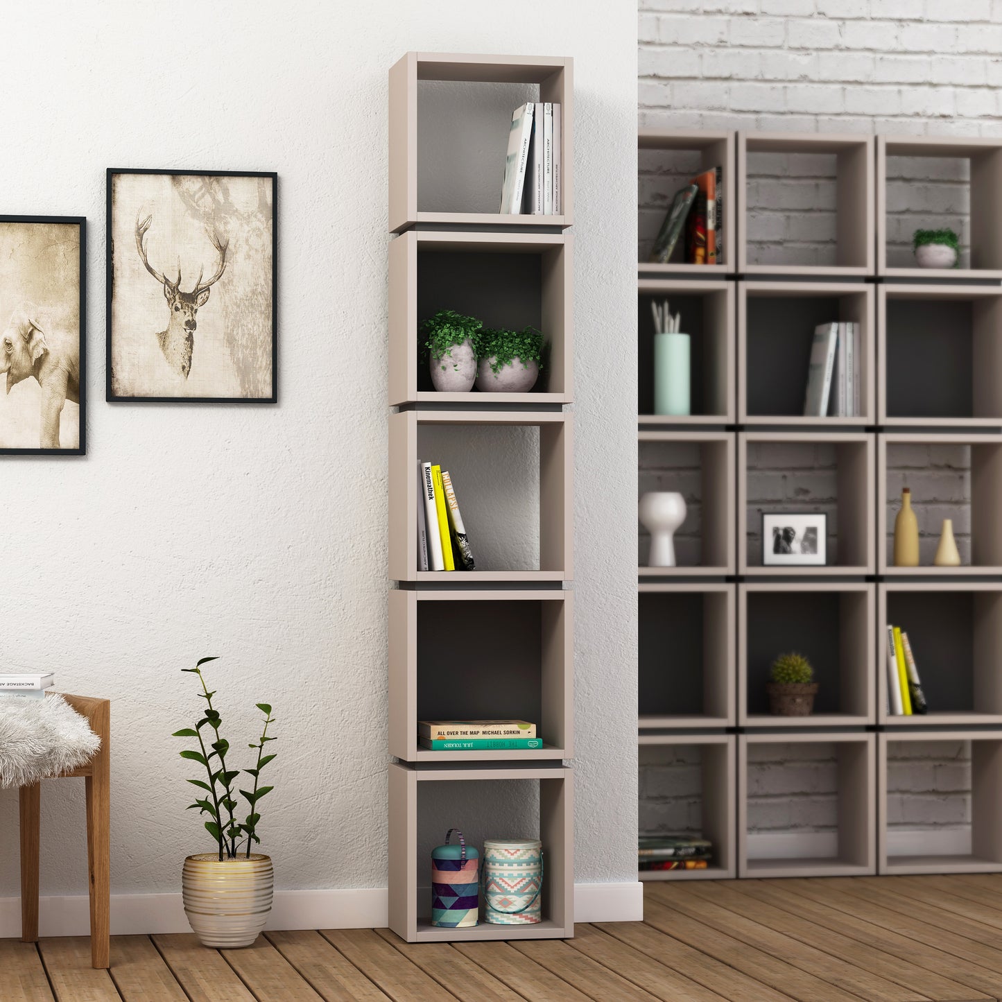 Mourah Multi Corner Bookcase - 2 Years Warranty