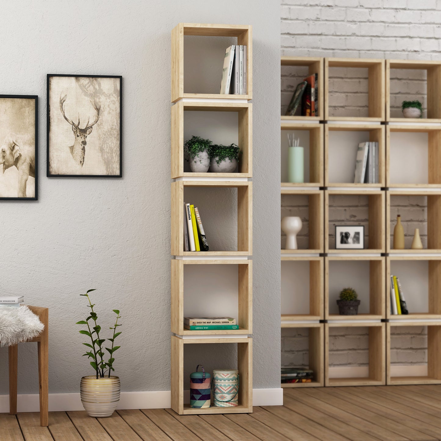 Mourah Multi Corner Bookcase - 2 Years Warranty