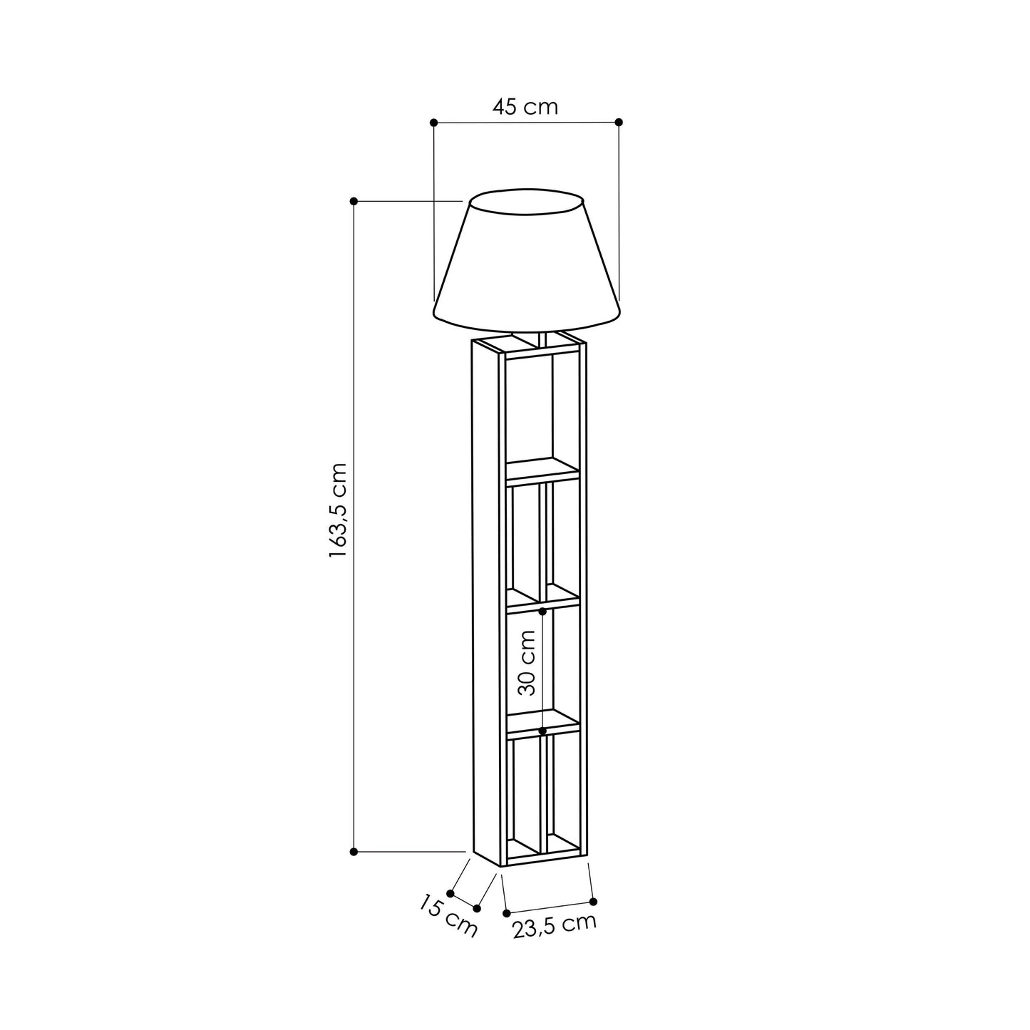 Mourah Giorno Floor Lamp Uk Plug - 2 Years Warranty