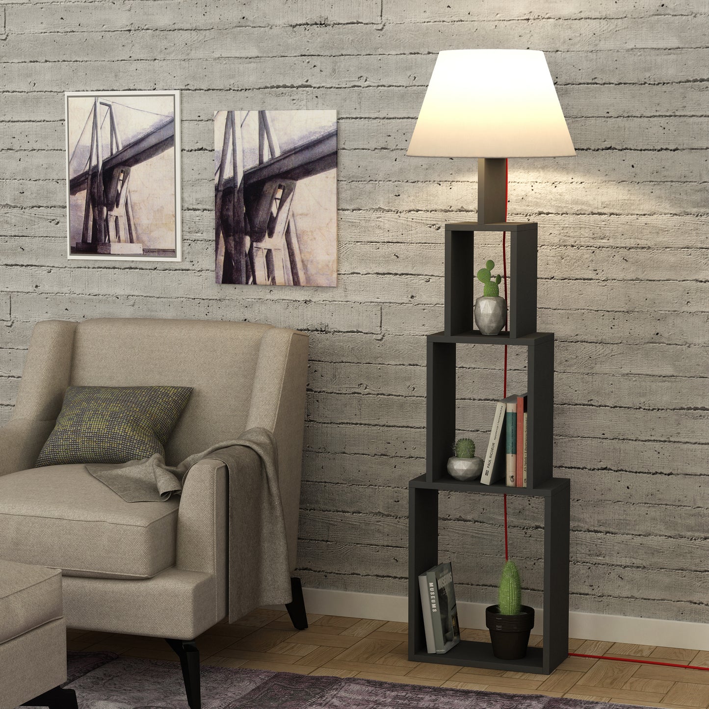 Mourah Tower Floor Lamp   -2 Years Warranty