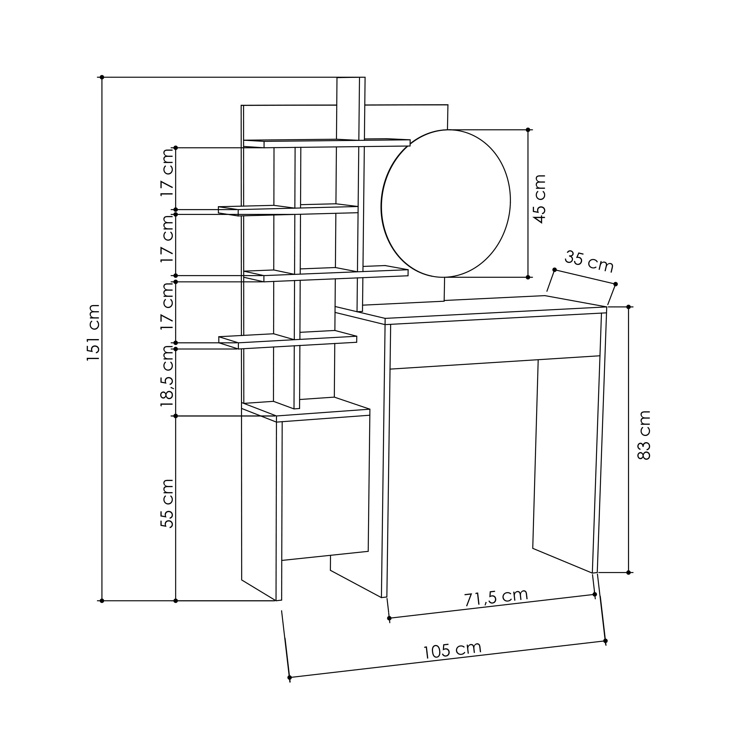 modern dressing tables in UAE