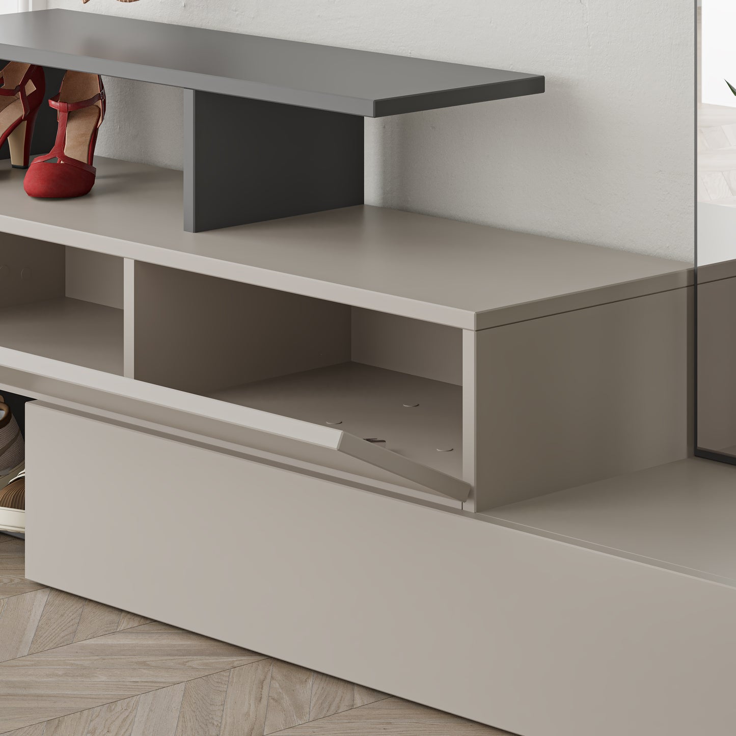 Mourah Ramda Hall Stand & Shoe Cabinet - 8 Pairs - 2 Years Warranty