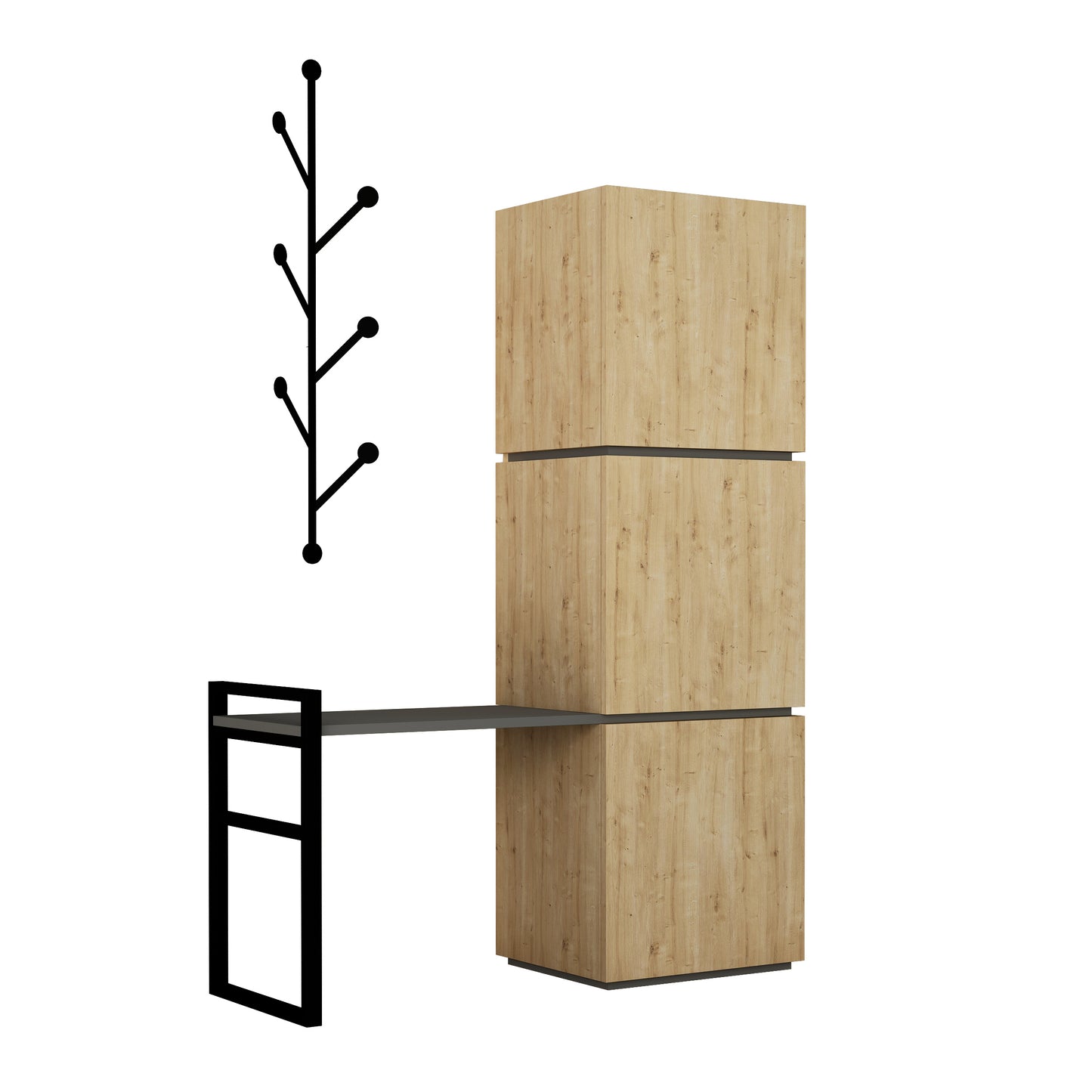 Mourah Mello Hall Stand & Shoe Cabinet - 10 Pairs - 2 Years Warranty
