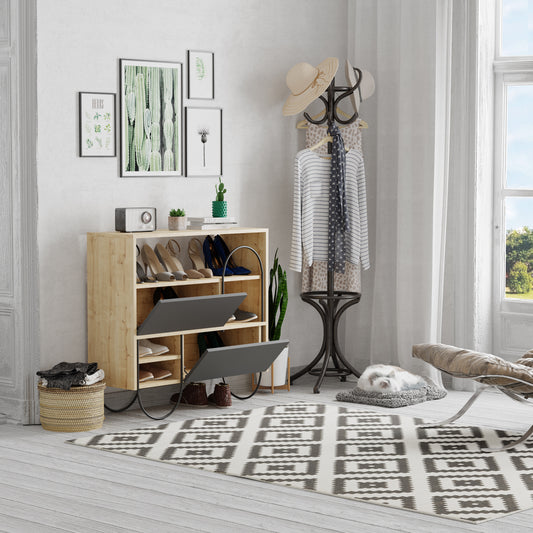 Mourah Norfolk Shoe Cabinet - 10 Pairs - 2 Years Warranty